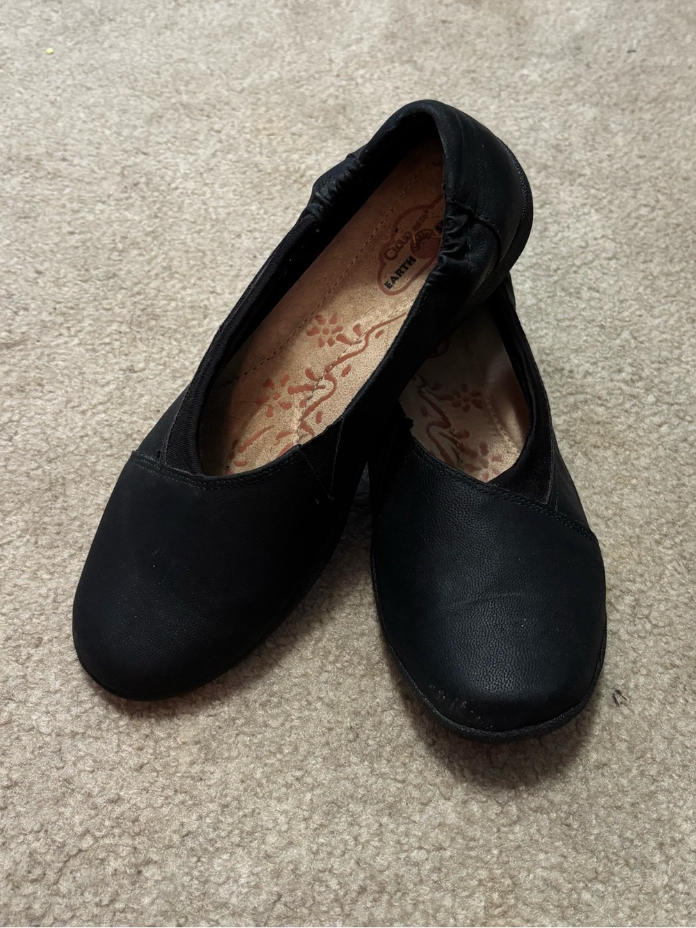 Earth Spirit Black Slip-On Ballet Flats